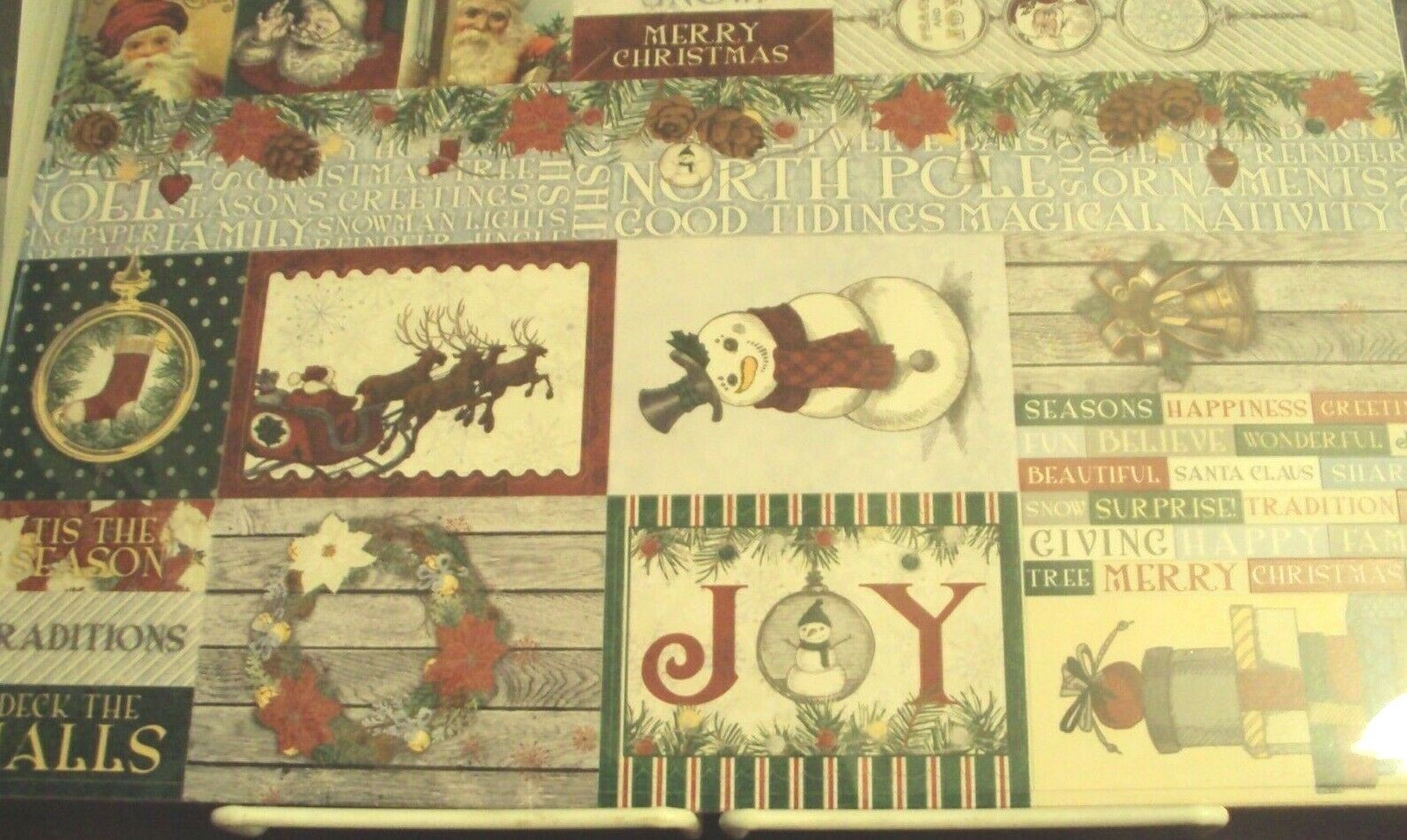 BO BUNNY ''COMBO STICKERS FOR CHRISTMAS'' LARGE VARIETY ''TWO PAGES 